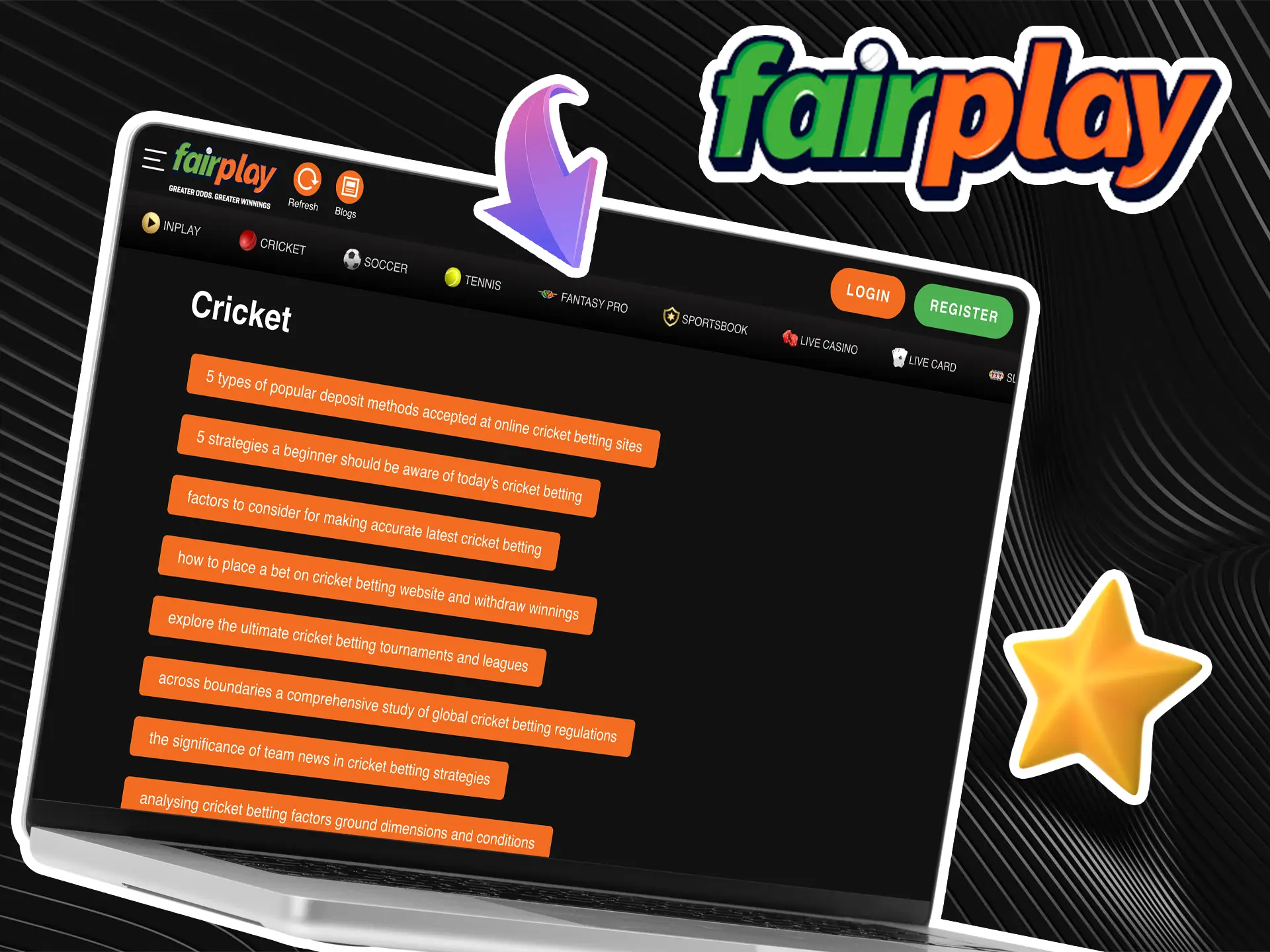 Take part in Fantasy sport by competing with other players and increasing your winnings.