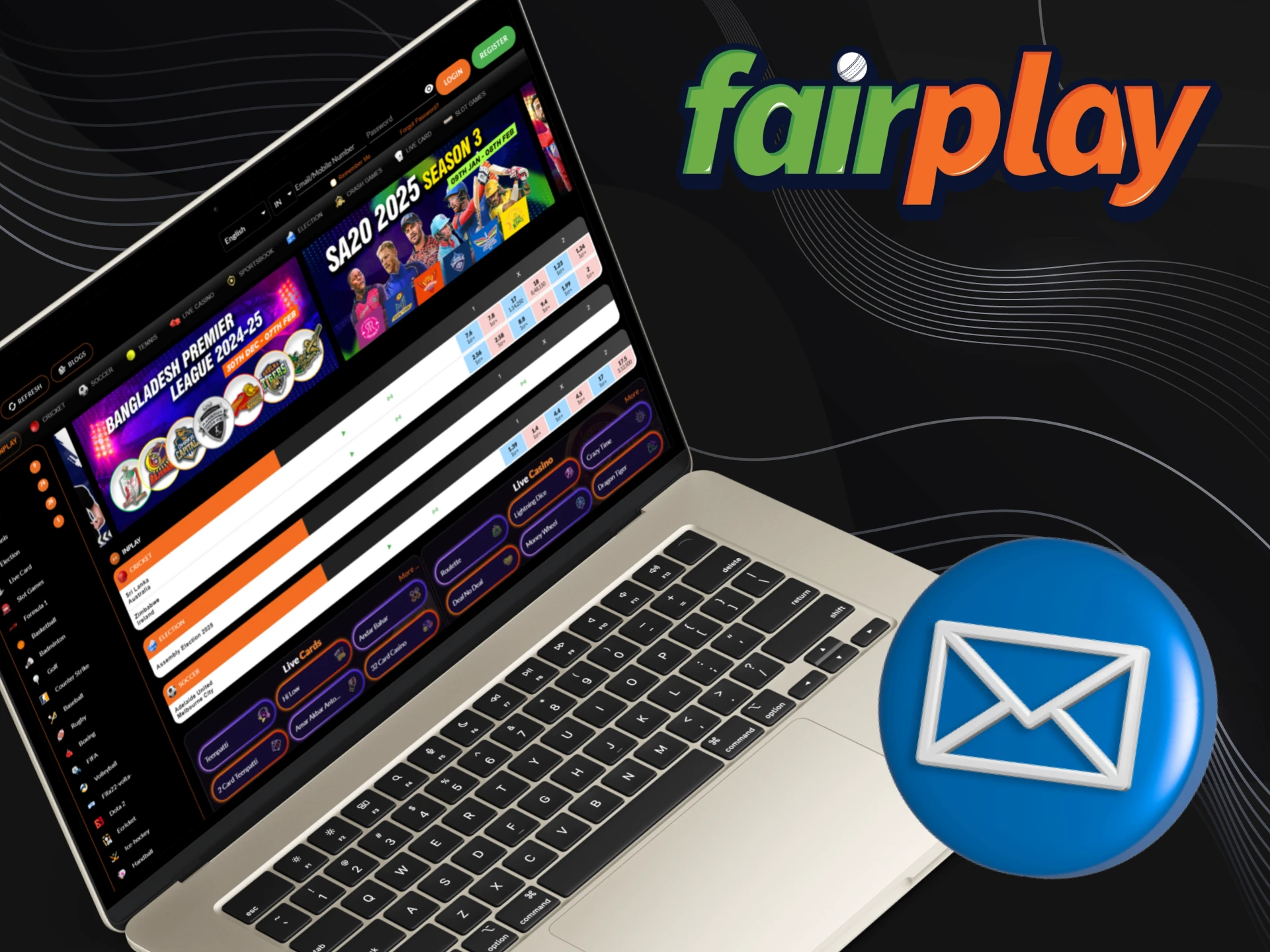 Send an email to get help on the Fairplay platform.