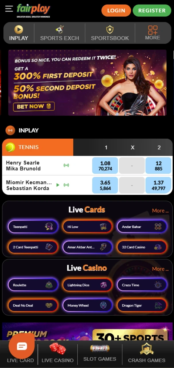 Fairplay provides a convenient mobile app for players.
