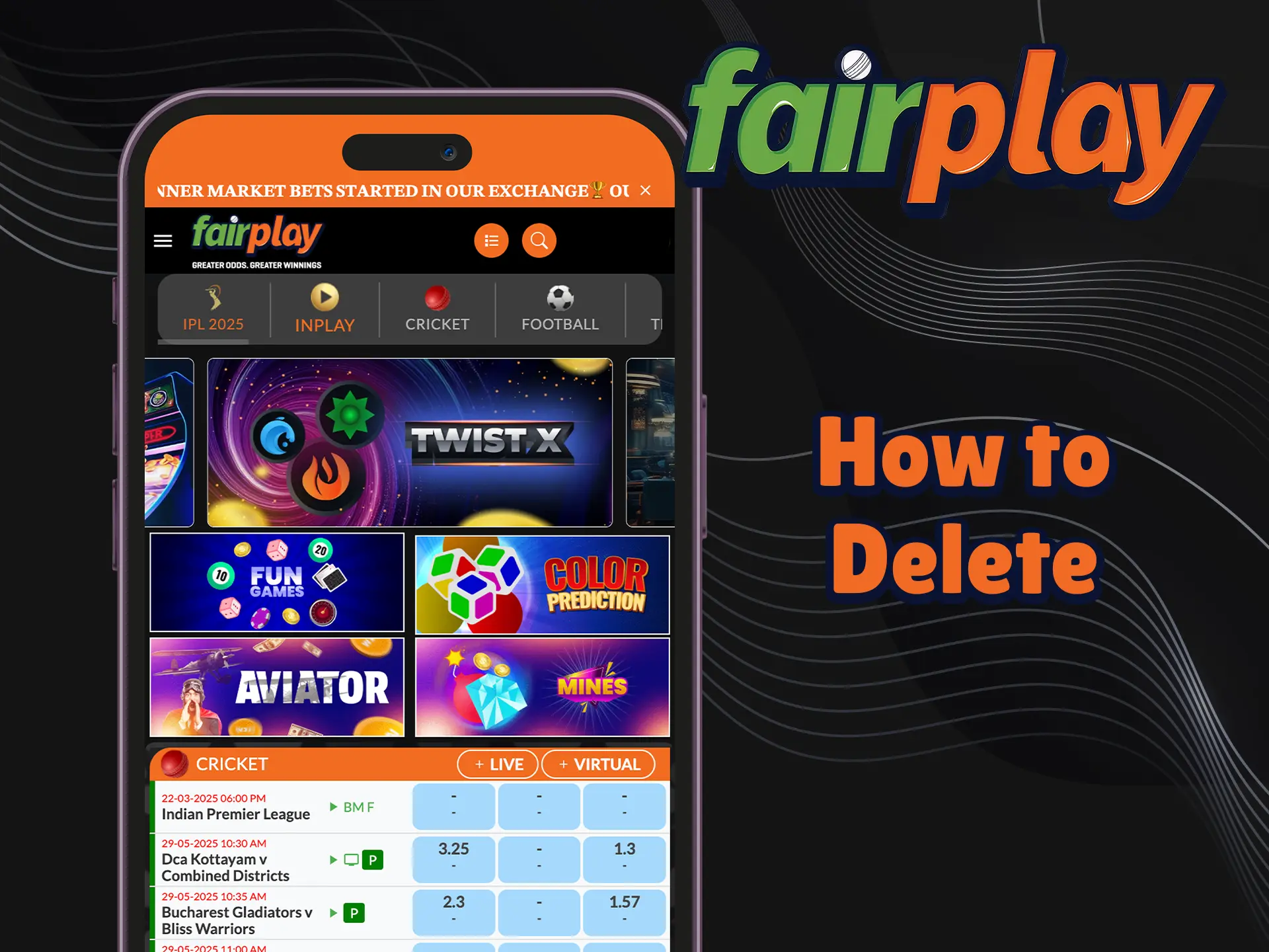 Find out how to uninstall the Fairplay app from your device.