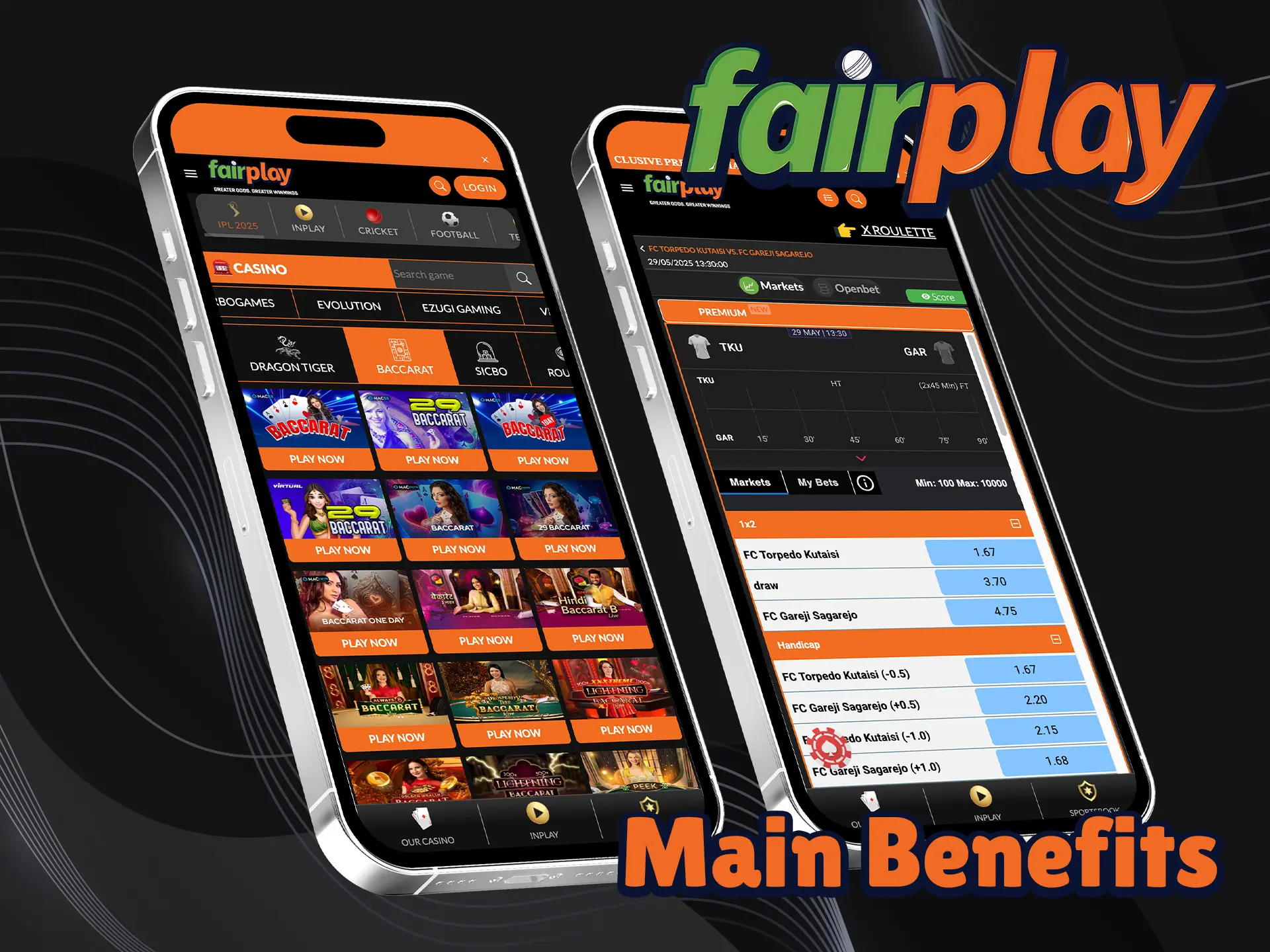 Check out the main benefits of the Fairplay app.